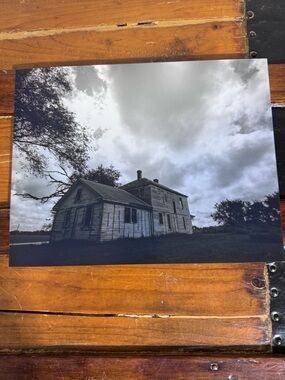 Moody Black & White Abandoned Farmhouse Photo Print